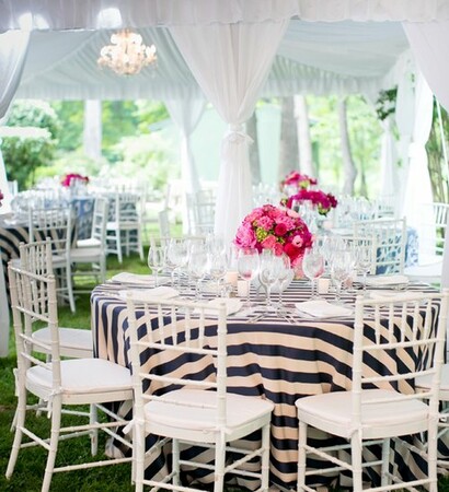 white, outside wedding and love pink