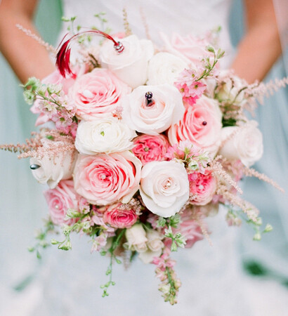 marriage, purple and bouquet