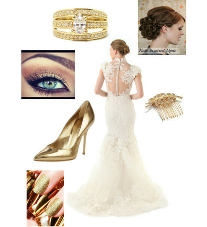 big, golden and dress