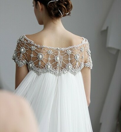 fashion, pearls and wedding dress