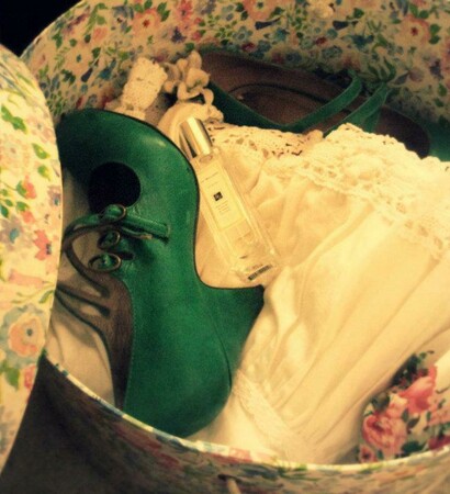 retro, box and dress