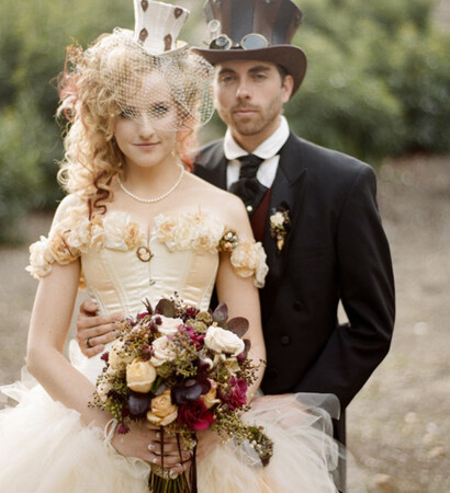 steam punk, couple and love