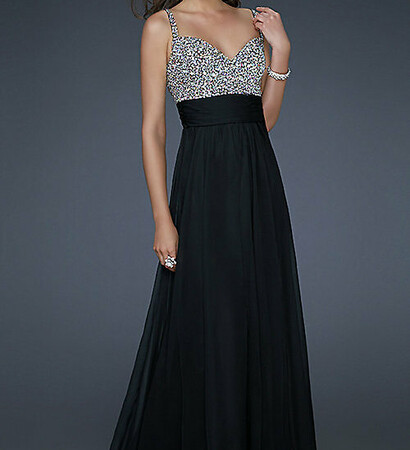 black, crystal and dress