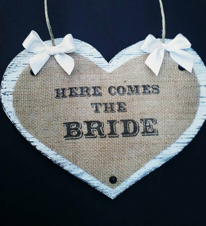 country, here comes the bride and just married