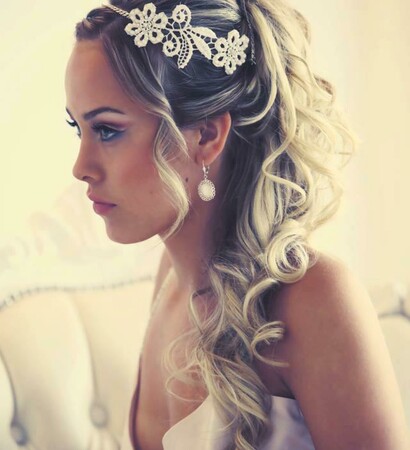 bride, hair and hair style