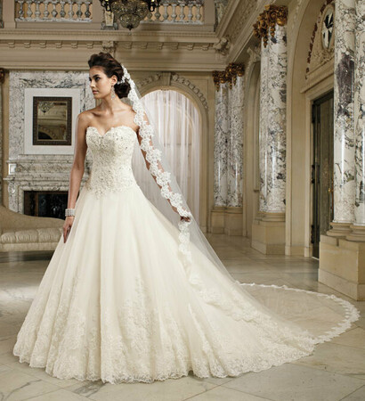 dress, wedding dress and david tutera