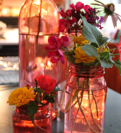 Glass Bottle, flower and diy