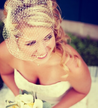 flowers, veil and wedding veil