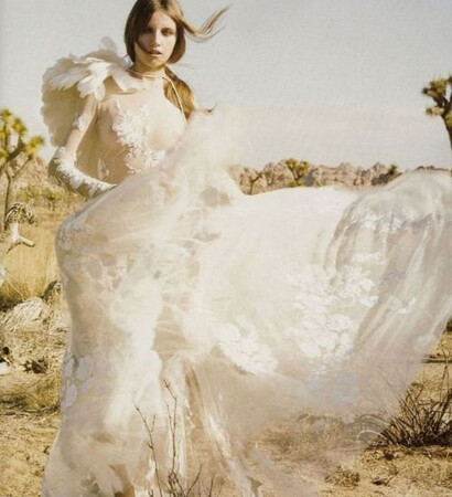 wedding gown, wings and lady