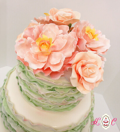 pretty cake, wedding cake and cake with flowers