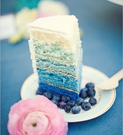 wedding cake, blue and cakes