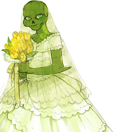 wedding dress, homestuck and calliope