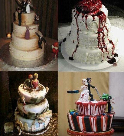 wedding cakes, <3 and zombie