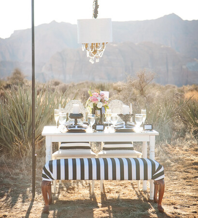 table, chair and stripes