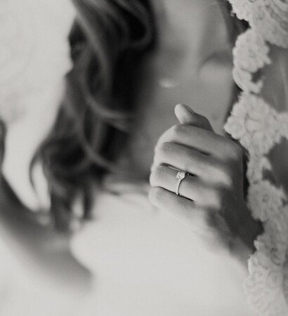 gown, dress and ring