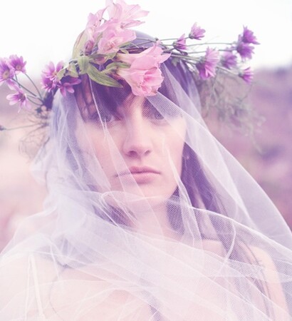 Hot, wreath and purple