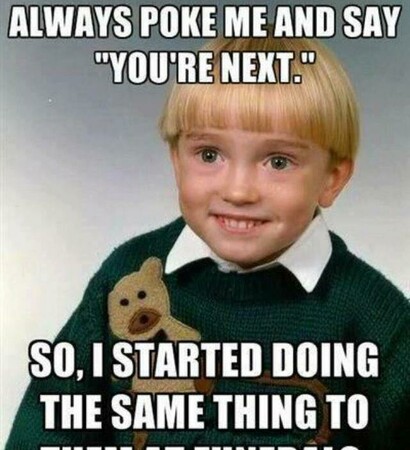 funny, poke and funerals