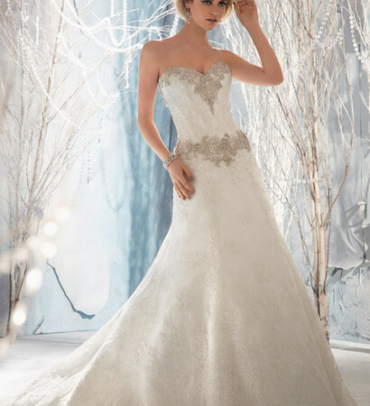 mori lee and wedding dress