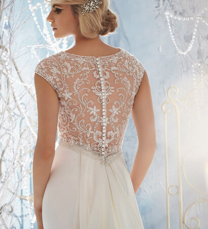 mori lee and wedding dress