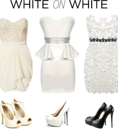 beautiful, dress and white on white