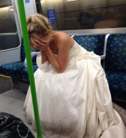 crying, blond and alone