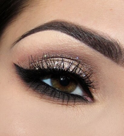 shimmer, makeup and gold