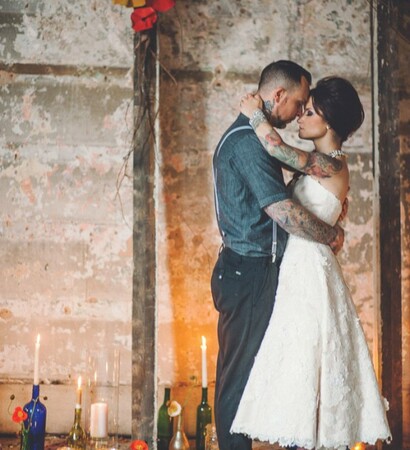 dress, love and rock'n'roll bride