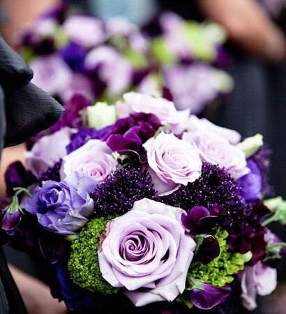 green, lilac and lavender