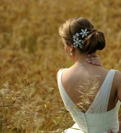 wedding dress, flowers and white