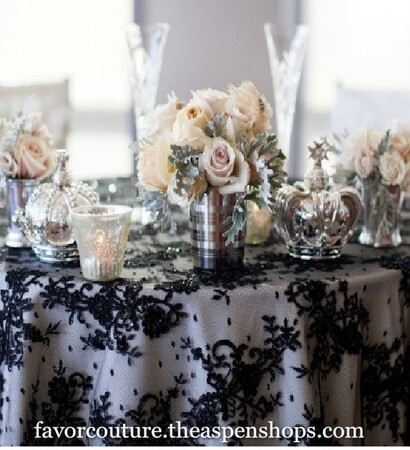 candle favors, party and french