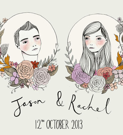 illustration, art and wedding invitations