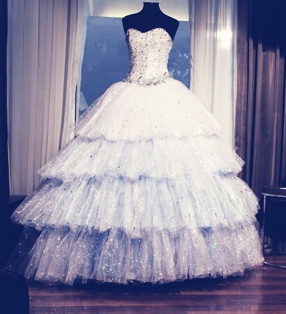 wedding dress, princess and dress