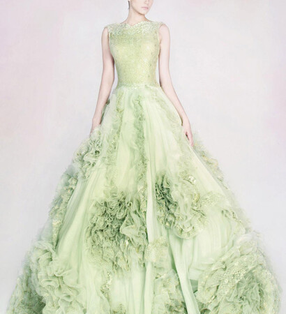 wedding dress, ombre and incredible dress