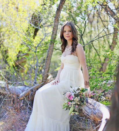 beauty, bride and gown