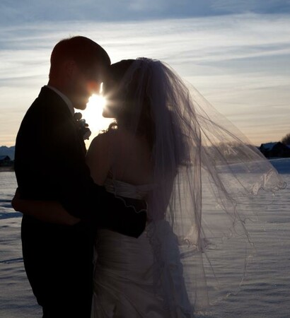 romantic photography, beach wedding picture and bride and groom hug