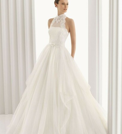 a-line wedding dress, fair tale wedding dress and lace wedding dress
